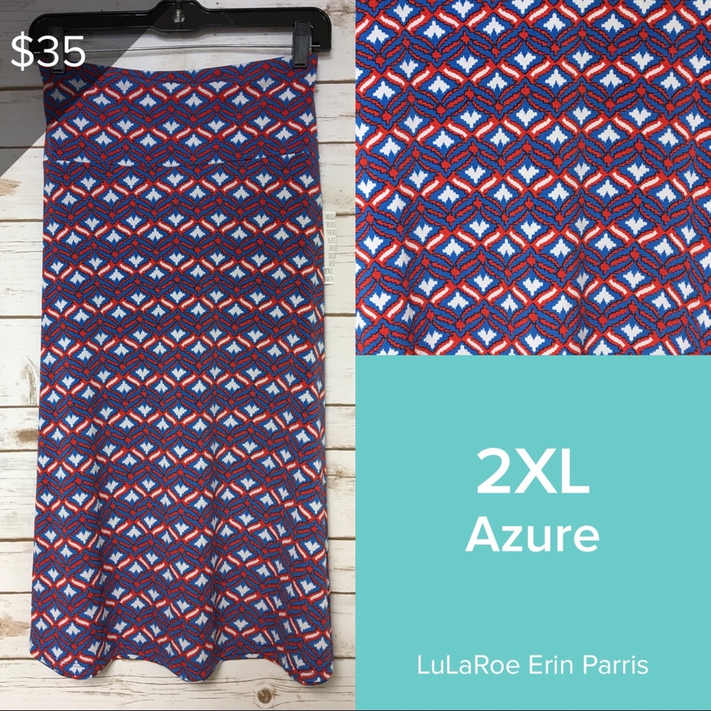 2XL LuLaRoe Azure skirt